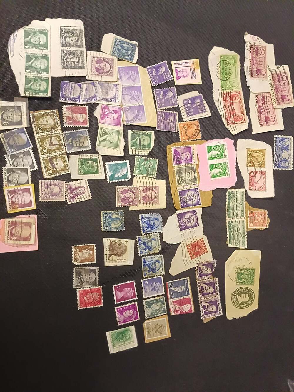 Huge Vintage Postage US+ Stamp Bulk Lot Off Paper Crafter Junk Journal Ephemera